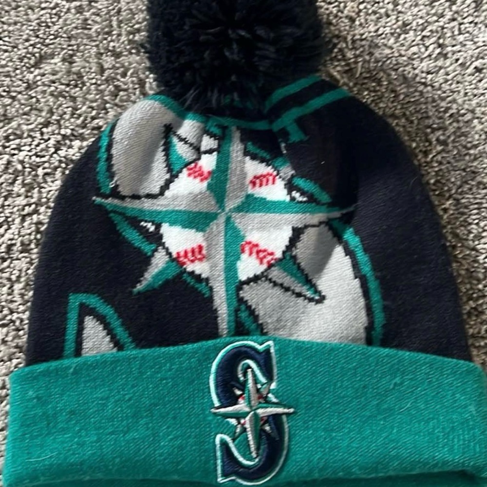 New Era Blue and Teal Kids Beanie